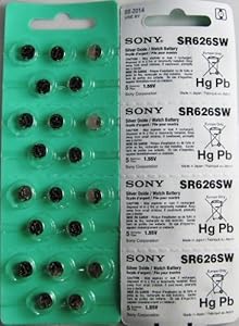 Sony 377 SR626SW Button Cell Battery pack of 20 Batteries