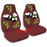 2 burgundy Panda car seat covers for a 2000 Pontiac Sunfire by Designcovers