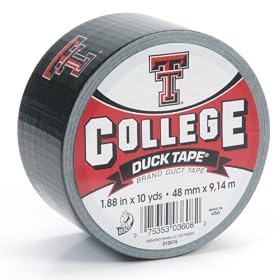 Duck Brand 240228 1.88-Inch x 10 -Yard Texas Tech University College Logo Duck Tape