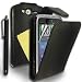 from Supergets NEW HTC WILDFIRE S PREMIUM BLACK TOP FLIP LEATHER CASE | SKIN | COVER