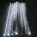 Perfect Holiday, 50cm 8 Tube 240 Leds Snowfall Meteor Rain Light Tube for Holiday Party Christmas Xmas Decoration with Us Plug Pure White