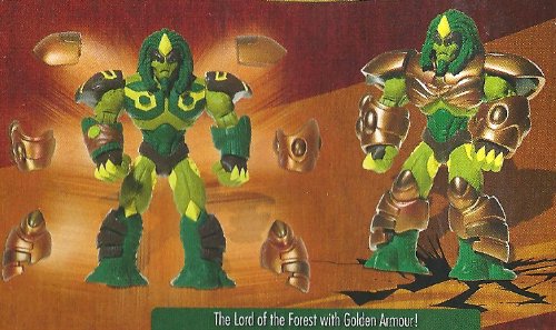 Gormiti: Lucas the Lord of the Forest with Golden Armour - 12cm Figure - The Supreme Eclipse Era