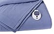 Soft Heat Luxury Micro-Fleece Low-Voltage Electric Heated Twin Size Blanket, Slate Blue