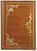 Luigi Gold Embossed Genuine Italian Leather Refillable Journal, Lined Pages, 6x8", Gift Boxed, Tan