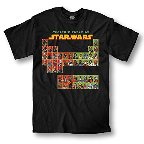 Star Wars Periodic Table Crew Adult Black T-shirt