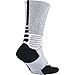 Nike Men's Hyper Elite Crossover Basketball Socks White/Black/Black Large (8-12)