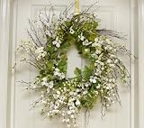 Wispy White Dogwood Wreath # WR4684