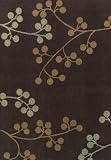 Area Rugs Modern Asian Vine Petals Brown 5x7 51Nm 27GCCL. SL160 Area Rugs Modern Asian Vine Petals Brown 5x7