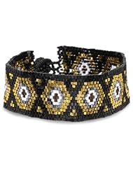 Huichol Tight Weave Thin Width Beaded "Spirit Portal" Bracelet