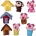 8pcs the Three Little Pigs Finger Puppets Nursery Rhyme/Fairy Tale Set