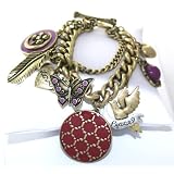 Beautiful Peace Dove, Feather, Winged Heart, Butterfly and More Chunky Charm Toggle Double Chained...