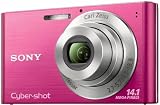 Sony DSC-W320P Digitalkamera (14 Megapixel, 26mm Carl Zeiss Vario Tessar Weitwinkelobjektiv mit 4fach optischem Zoom, 6,9 cm (2,7 Zoll) LC-Display) pink