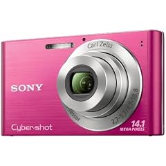Sony DSC-W320P Digitalkamera (14 Megapixel, 26mm Carl Zeiss Vario Tessar Weitwinkelobjektiv mit 4fach optischem Zoom, 6,9 cm (2,7 Zoll) LC-Display) pink