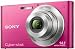 Sony DSC-W320P Digitalkamera (14 Megapixel, 26mm Carl Zeiss Vario Tessar Weitwinkelobjektiv mit 4fach optischem Zoom, 6,9 cm (2,7 Zoll) LC-Display) pink