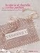 Broderie et dentelle sur carton perfore
