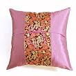 Intricately Handmade Lilac Cushion Cover / Pillow Sham With Silky Filigree Dragon Detail