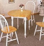 White And Natural Drop Leaf Table