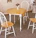 Kitchen & Housewares : White And Natural Drop Leaf Table