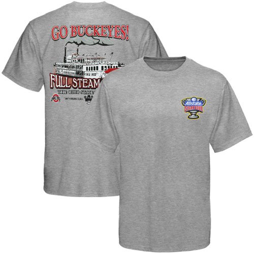 Ohio State Buckeyes Ash 2011 Sugar Bowl Bound Riverboat T-shirt (Small)
