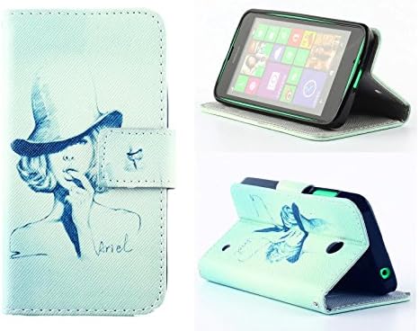 Nokia Lumia N630/635 Case, Vintage Cow Girl Card Slot Holder Phone Case With Stand --Retail Package W Screen Protector