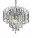 Elegant Lighting 6801D14C/RC Falls 12-Inch High 4-Light Chandelier, Chrome Finish with Crystal (Clear) Royal Cut RC Crystal