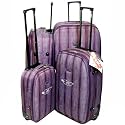 Set of 4 Lightweight Frenzy Trolley Cases (Snake Purple)