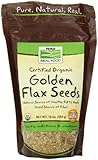 Now Foods Certified Organic Golden Flax Seeds, 16 ozs Bag,  (Pack of 2)