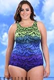 Longitude Shockwave Plus Size High Neck One Piece Swimsuit - Plus Size Swimsuit Plus Size Swimsuits