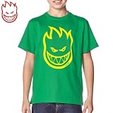SPITFIRE キッズ TシャツBIG HEAD YOUTH TEEユースサイズグリーン x イエローNO33 YMサイズ