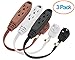 Aurum Cables 1-Foot 3 Outlet Extension Cord Indoor/Outdoor Extension Cord 16AWG 3 Pack- (Black/White/Brown) - UL Listed
