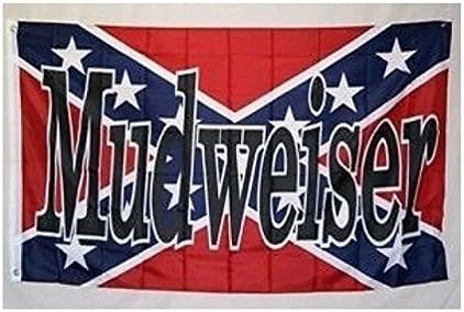 Rebel Mudweiser 3x5 Ft Polyester Flag With Brass Grommets