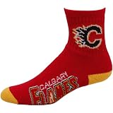 Calgary Flames Red Team Logo Quarter-Length Socks