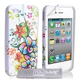 iPhone 4 / 4S Floral Rainbow Silicone Caseby Yousave Accessories�