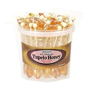 All Natural Tupelo Honey Tea Spoons Bulk Pack: 50 Count