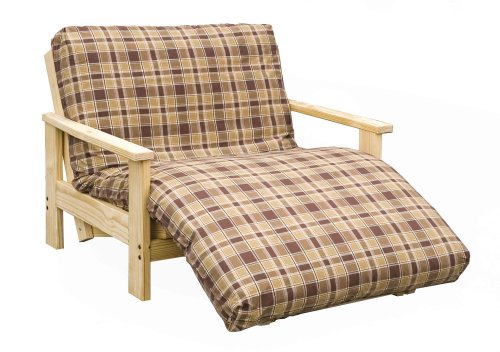 Adirondack Futon Twin Lounger w/7" Quality Futon Mattress
