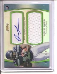 Sports: Robert Turbin Seattle Seahawks 2012 Topps Finest Auto Relic Rookie Card #AJR-RTU Serial #232/1368 - Topps Finest