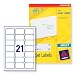 Avery Quick Dry Addressing Labels Inkjet 21 Per Sheet 63.5x3