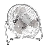 NEW WindStream 9 Inch High Velocity / Floor Fan / Table Fan - CHROME FINISH All Steel Construction, Aluminium blades, 1,370 cubic feet per minute, UL Listed