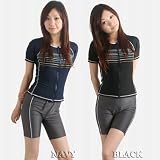 PIKO(ピコー)半袖パネルボーダー・セパレート2P【レディース/フィットネス水着】