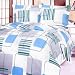 Blancho Bedding - [Blue Fantasy] Luxury 7PC Bed In A Bag Combo 300GSM (King Size)