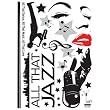 Reusable Decoration Wall Sticker Decal - All That Jazz Glamour Saxophone
