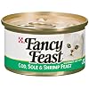 Fancy Feast Gourmet Cat Food, Cod Sole & Shrimp Feast, 3-Ounce Cans (Pack of 24)