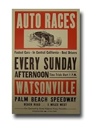 1947 Palm Beach Speedway Poster Print