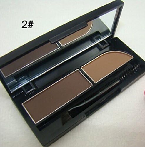 Makeup Eyebrow Shadow 2 Color Mix Natural Eyebrow with Brush and Mirror