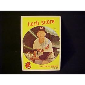 Herb Score Cleveland Indians #88 1959 Topps Signed Autographed Baseball Card