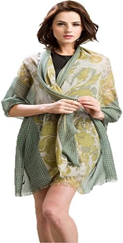 Womens Spring Silk Cashmere Handmade Printing Fashion Scarves and Wraps Gifts for Valentine's Day Color 13