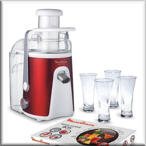 Moulinex JU587G Entsafter Easy Fruit mit Cocktail-Box / Promo Moulinex JU587G Entsafter Easy Fruit mit Cocktail-Box / Promo
