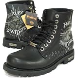 Harley Davidson 'Frenzied' Motorcycle Boots Mens - Black by Harley-Davidson