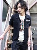(ジャンクスター) JUNK STAR 半袖 ボーリング シャツ(シュガースカル刺繍 メキシカンスカル) シュガー