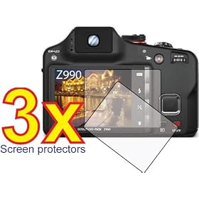 Buy 3x Kodak Easyshare Z990 Digital Camera Premium Clear LCD Screen Protector Cover... now!